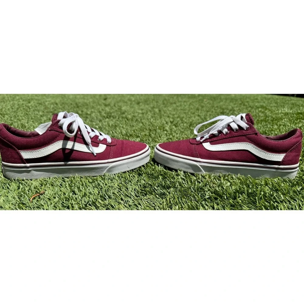 Vans Old Skool Burgundy Canvas Sneakers Women's 8 # 3130